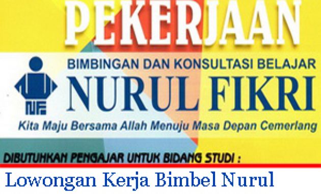  Lowongan  Kerja  Bimbel Nurul Fikri Cirebon